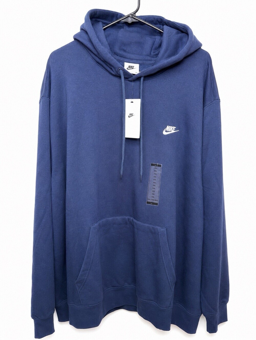 Nike Club Fleece Hoodie Mens XXL Obsidian Navy Pullover NWT FN3859-451 $70